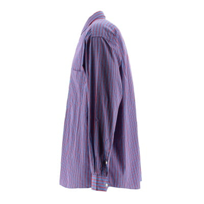 Chemise bleue et rouge à carreaux - Homme - CHRISTIAN DIOR - Taille 44  - Vue 3 - 